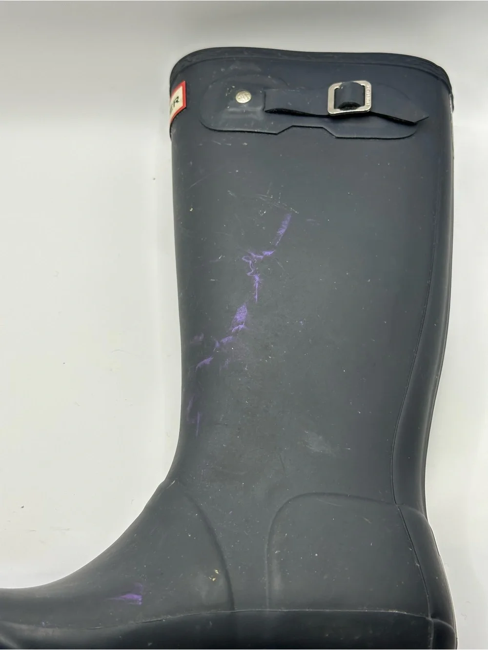 Hunter Kids Navy Tall Rain Boots with Red-Trim Logo -  Rainy Day Cuties 🌧️